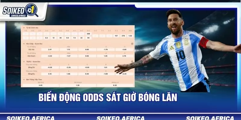 biến động odds sát giờ bóng lăn